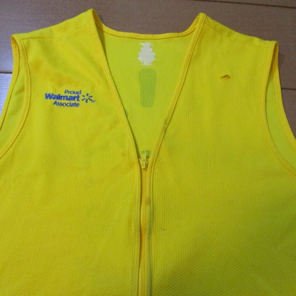 Walmart Associate Yellow Zip Uniform Employee Work Vest Unisex Sz 3XL - Picture 5 of 10